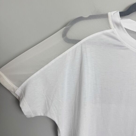 ATHLETA | Wanderlust Oversized White Short Sleeve Top Mesh Detail Women’s Size S - Picture 5 of 10